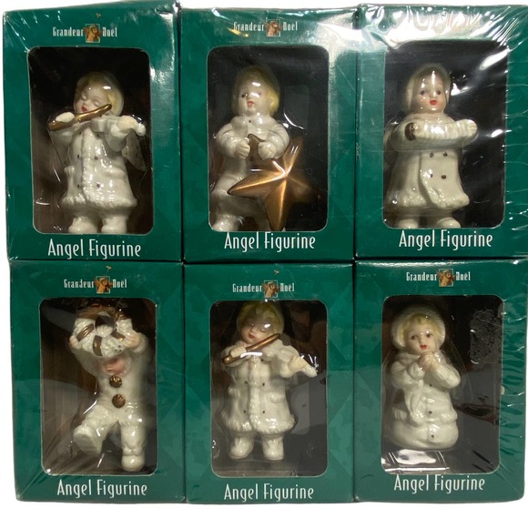 Grandeur Noel Other - Vintage NIB Grandeur Noel Porcelain Angel Figurines ** Set of 6**
